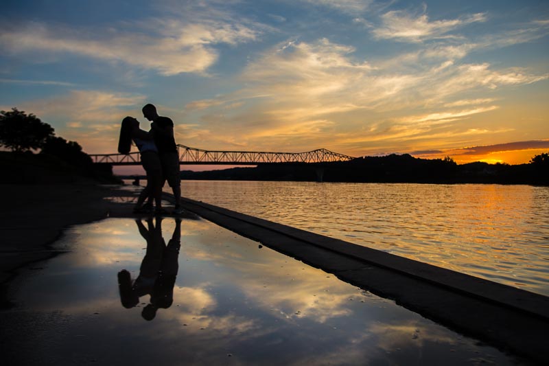 Sunset Engagement Session Huntington West Virginia